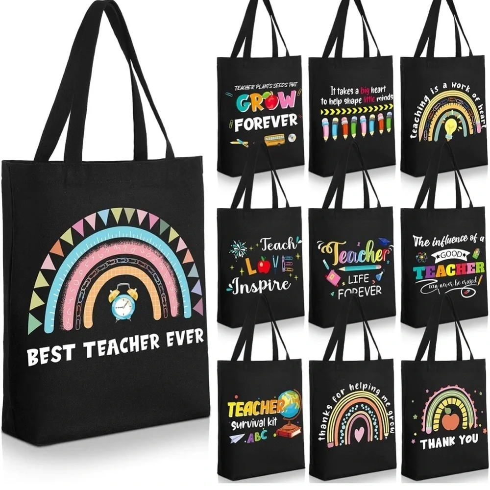 Black Teacher-Themed Shoulder Bag (Random 1pc) - Picture 1 of 6